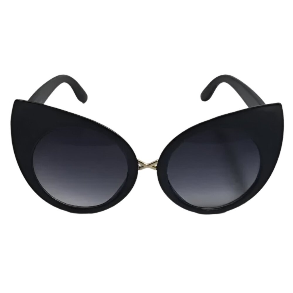 9131 | Black Exaggerated Cateye Sunglasses